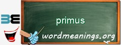 WordMeaning blackboard for primus